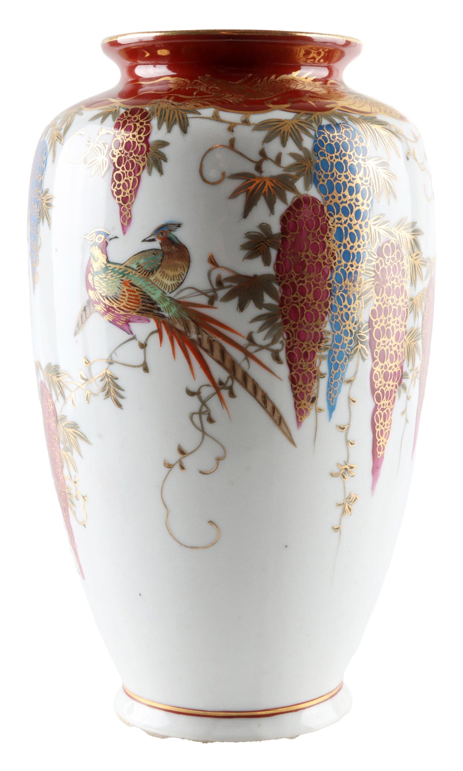 Wisteria Kutani Ware Vase Occupied Japan (1 of 3)