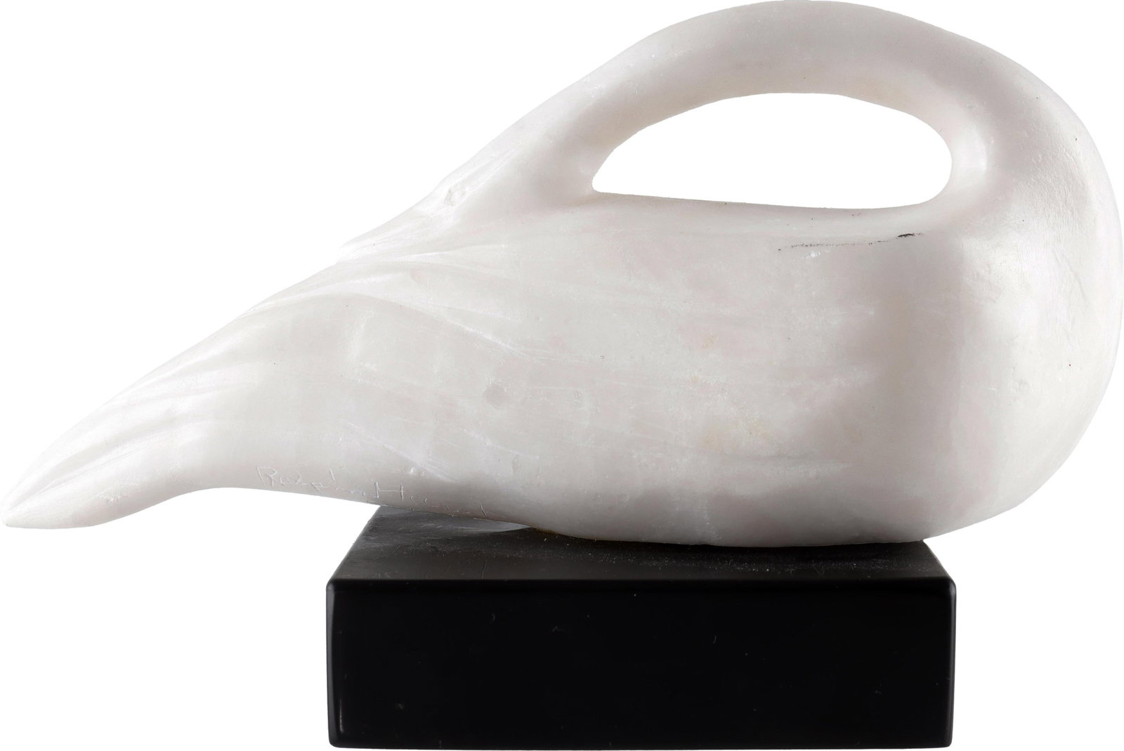 Ralph Hurst Alabaster Carving of a White Swan (1 of 4)