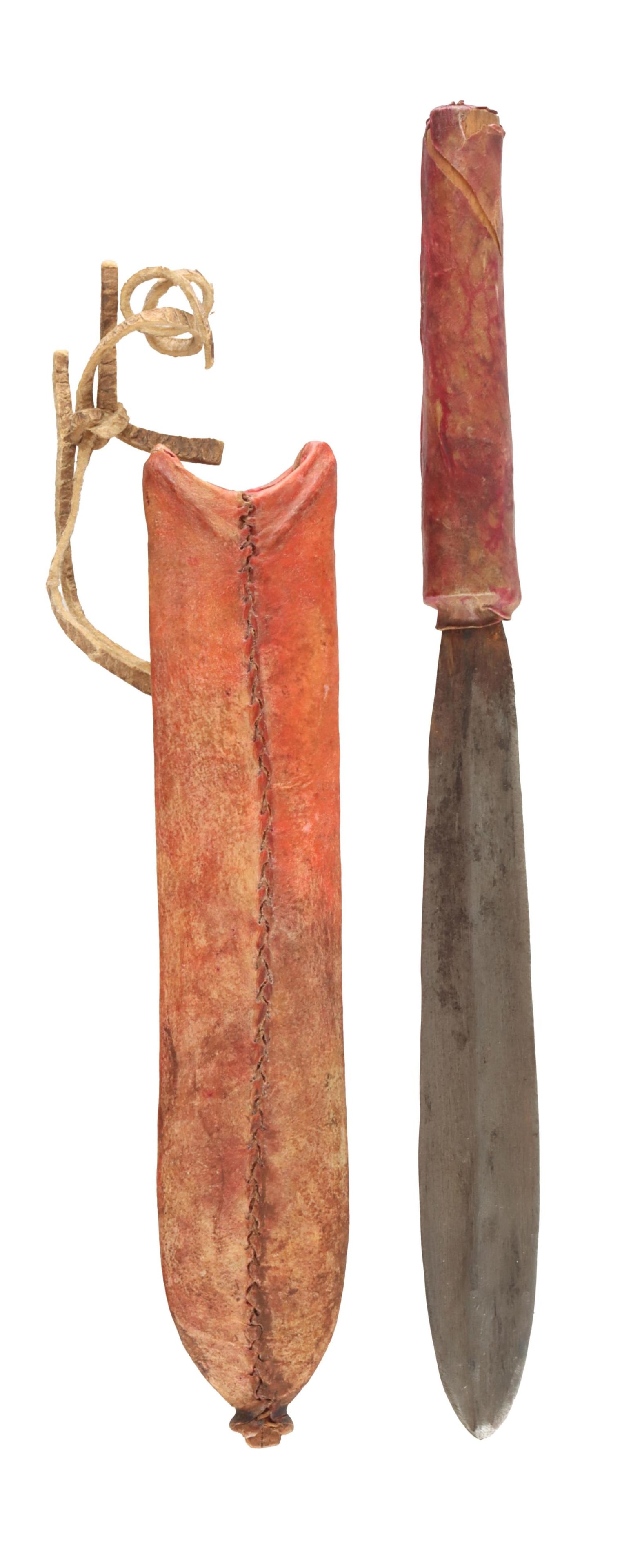 Home Made Knife with Wooden Handle and Sheath (1 of 8)