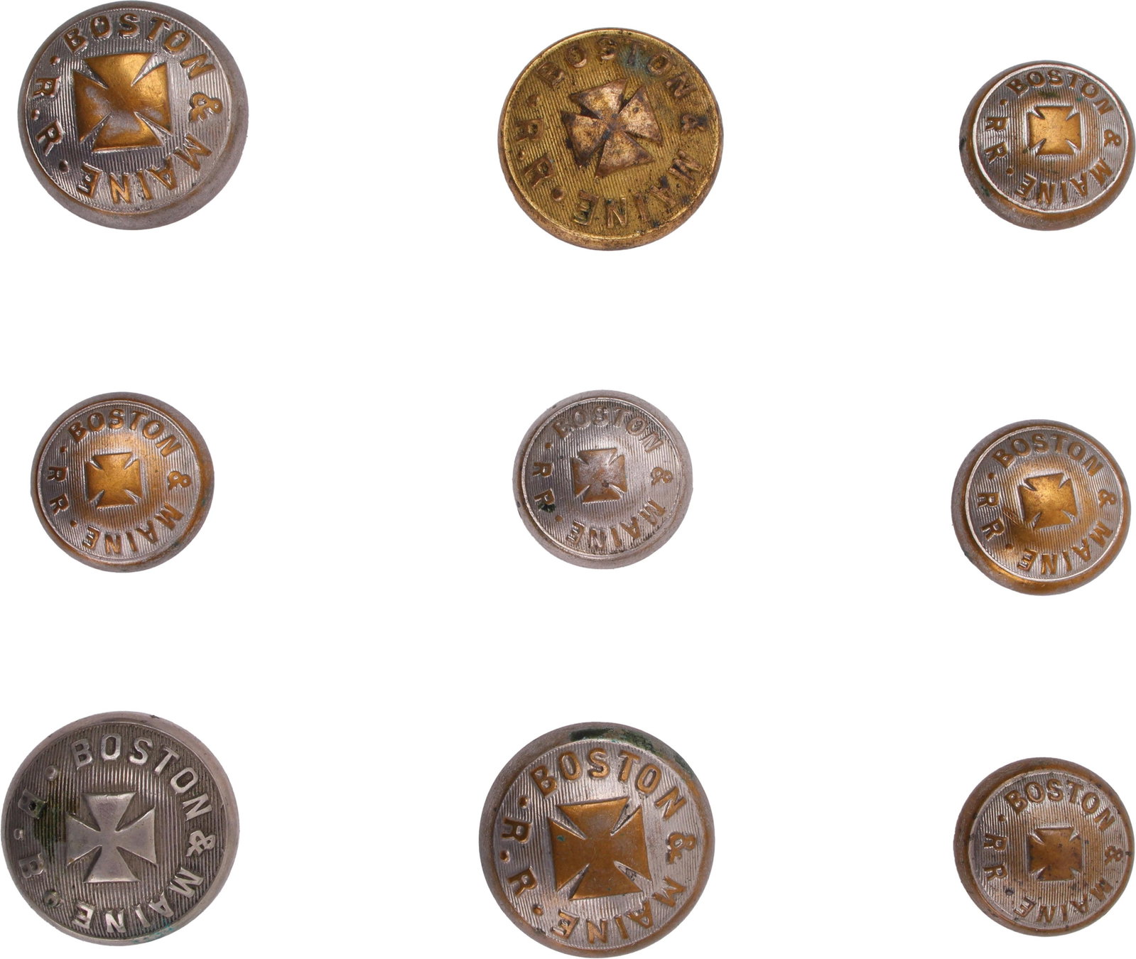 Boston & Maine Railroad Button Covers 18 Pcs (1 of 2)