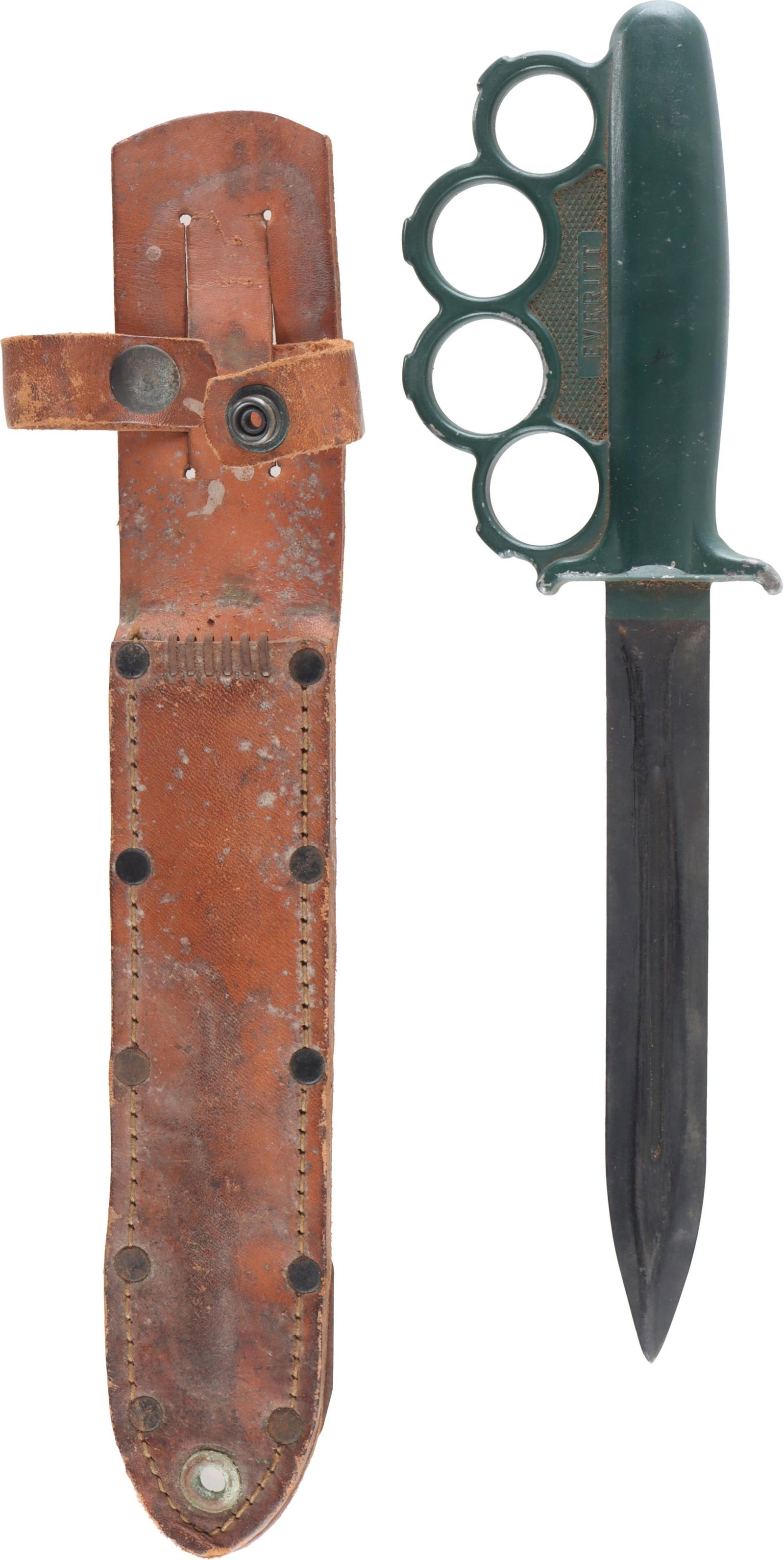 US Everitt Trench Knife Knuckle Duster w/ Scabbard (1 of 3)