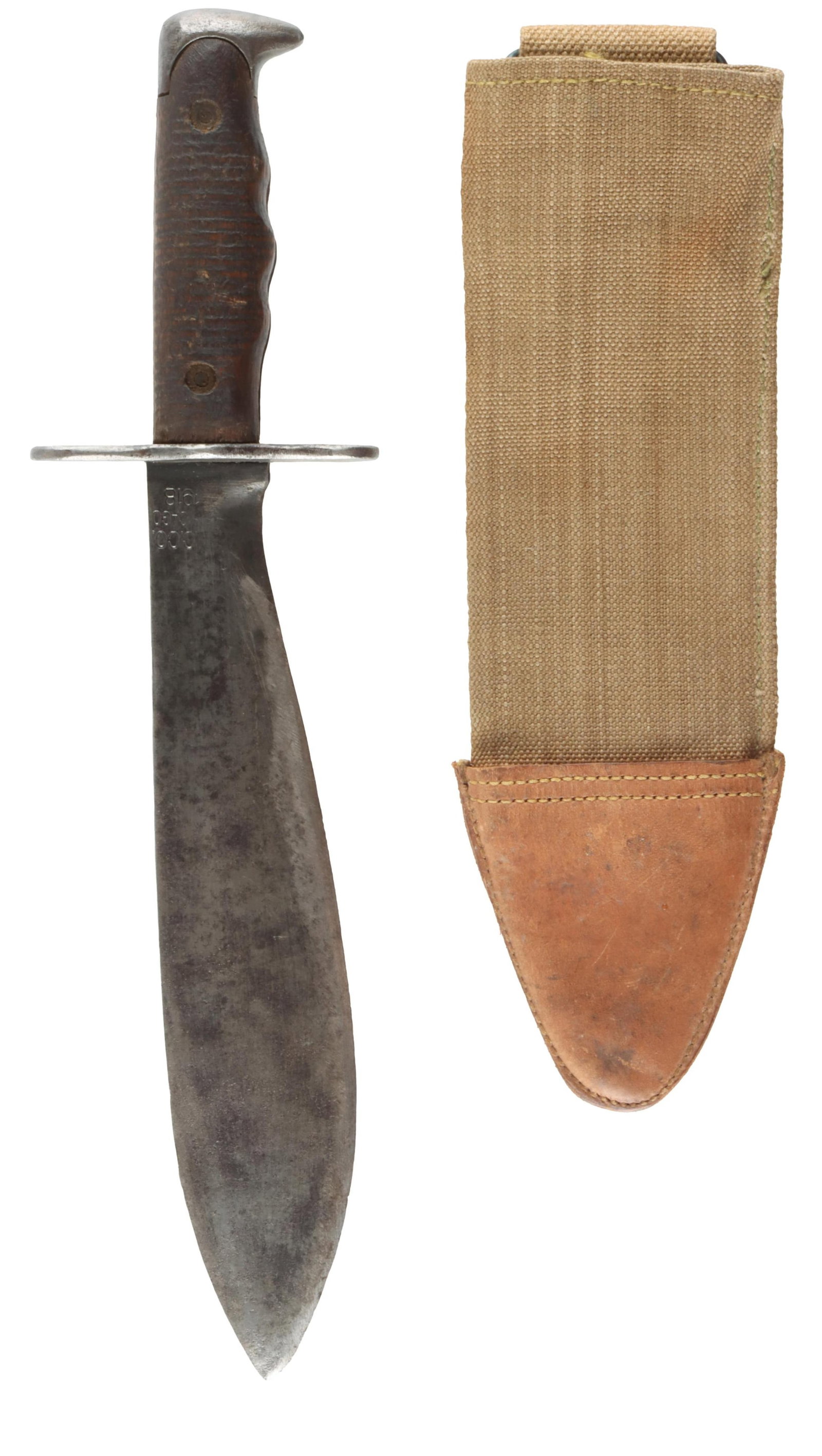 WWI Bolo Fighting Knife with Scabbard (1 of 11)