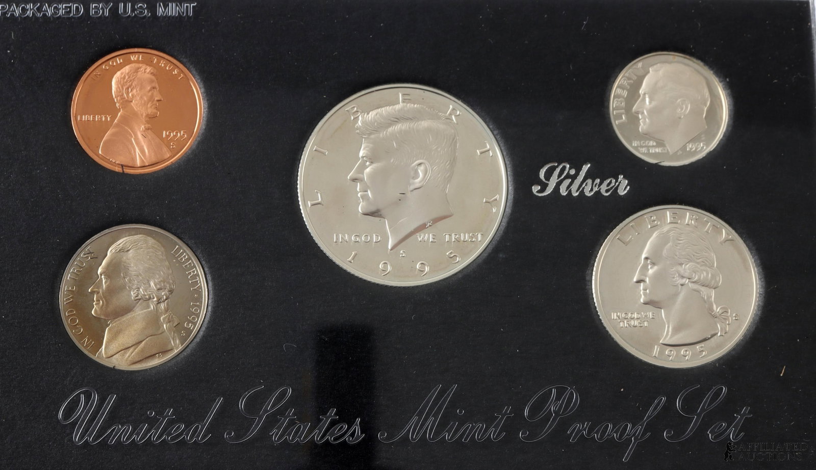Five (5) 1995 US Silver Coin Proof Set In Box - 2