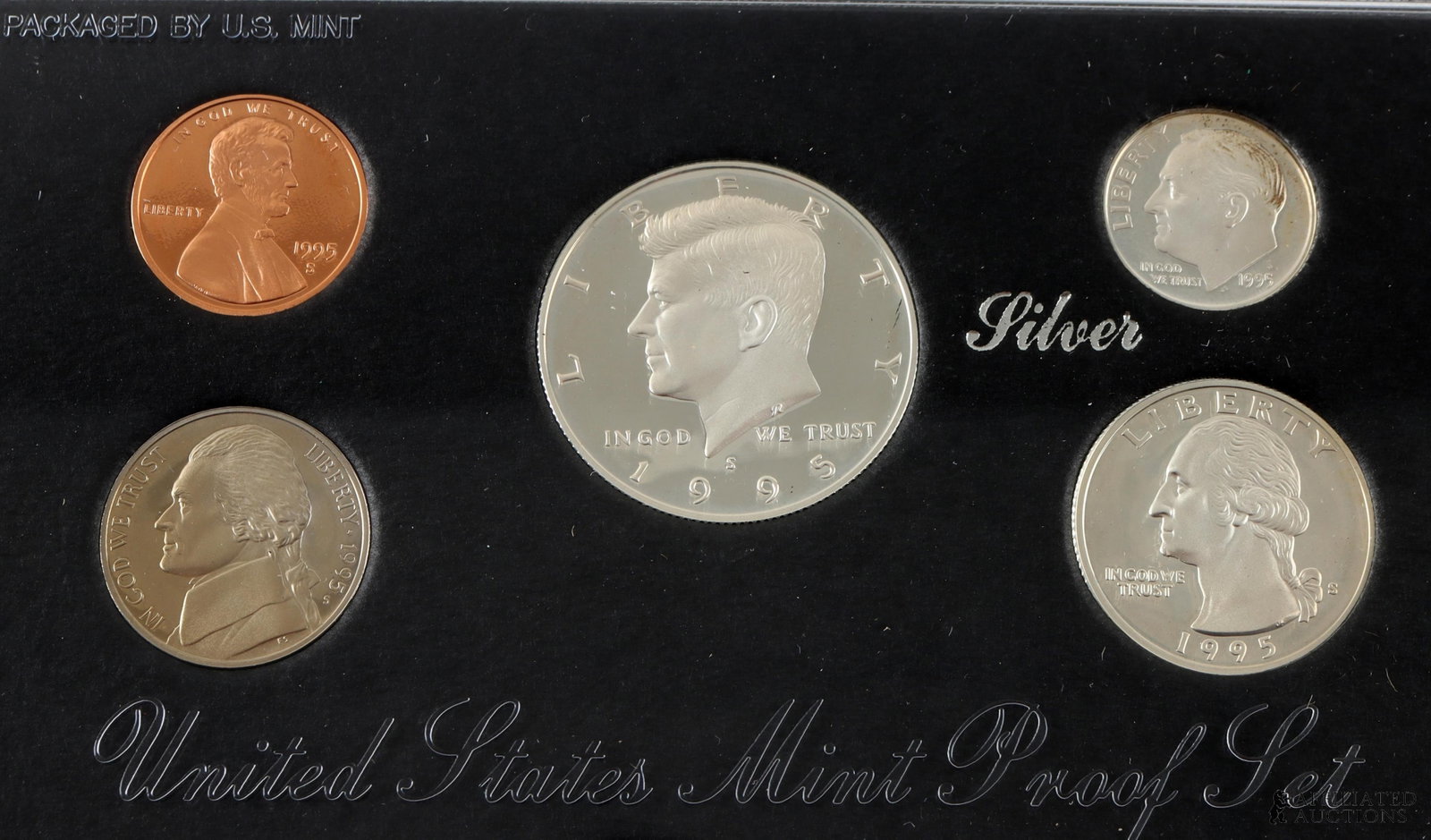 Five (5) 1995 US Silver Coin Proof Set In Box - 4