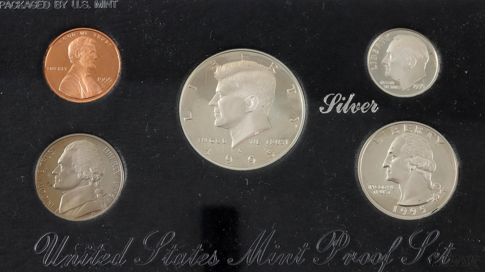 Five (5) 1995 US Silver Coin Proof Set In Box - 5