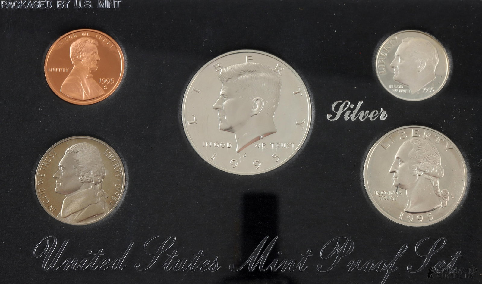Five (5) 1995 US Silver Coin Proof Set In Box - 6
