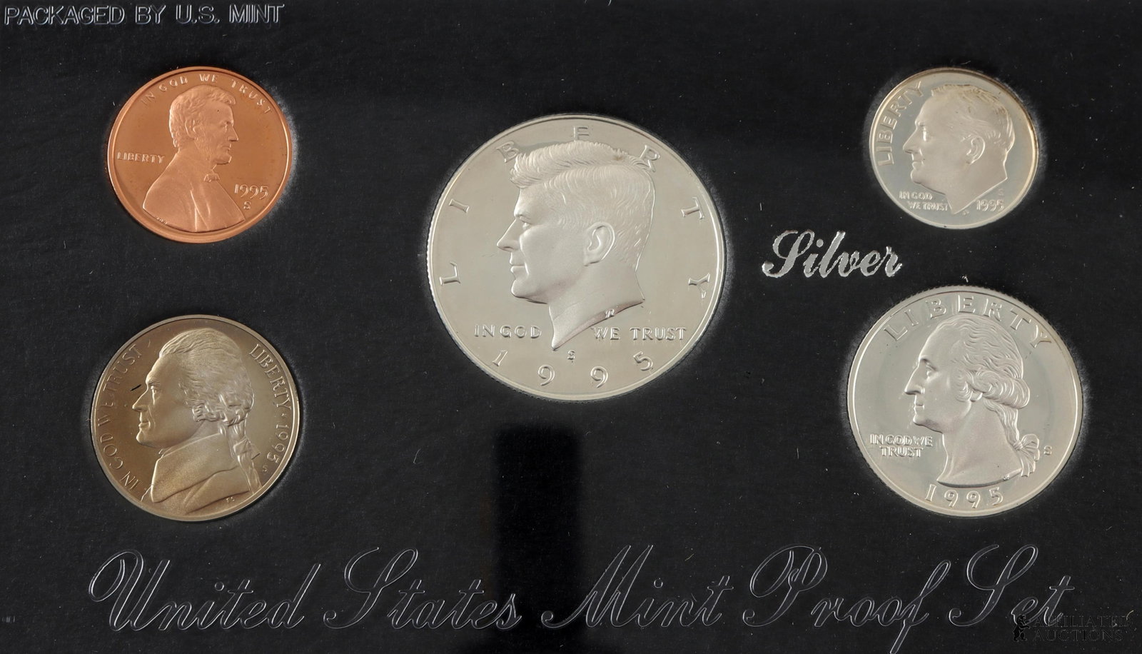 Five (5) 1995 US Silver Coin Proof Set In Box - 2