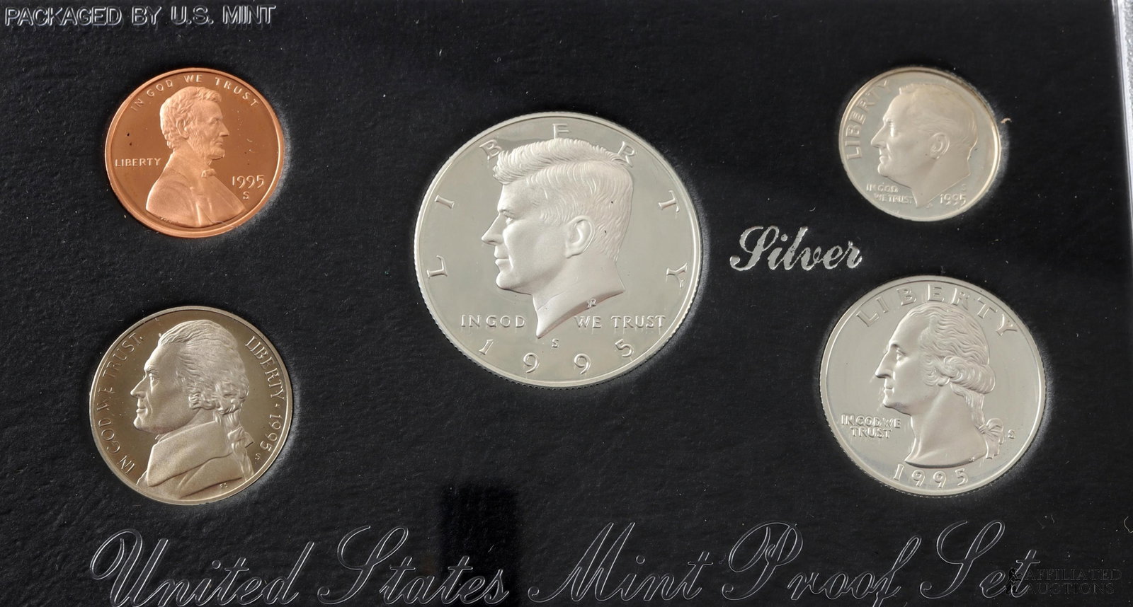 Five (5) 1995 US Silver Coin Proof Set In Box - 3