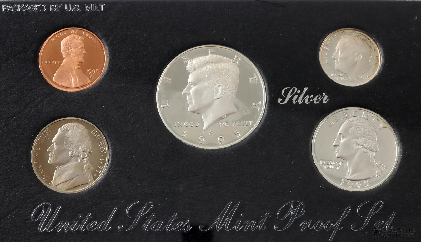 Five (5) 1995 US Silver Coin Proof Set In Box - 4
