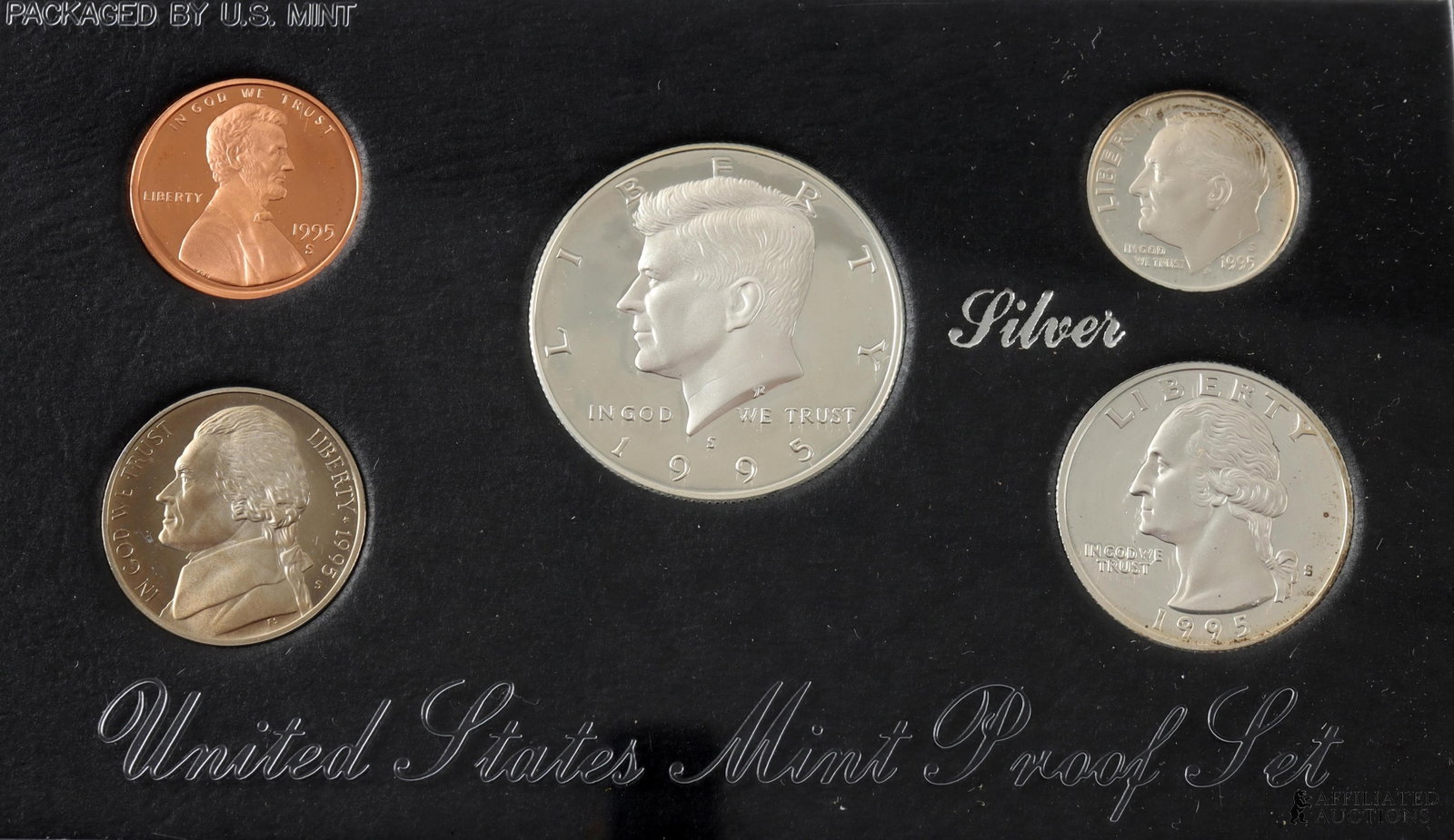 Five (5) 1995 US Silver Coin Proof Set In Box - 5