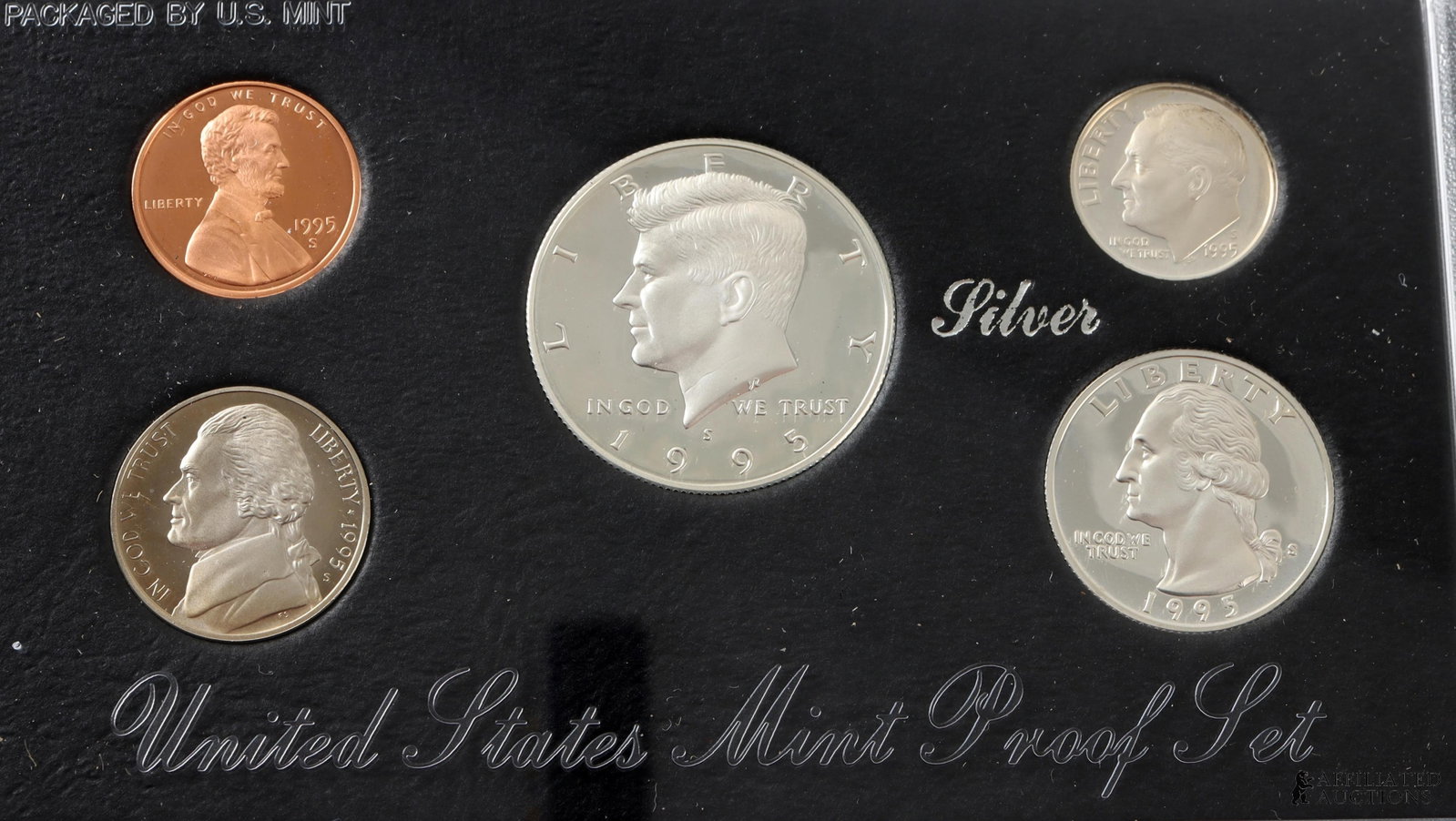 Five (5) 1995 US Silver Coin Proof Set In Box - 6