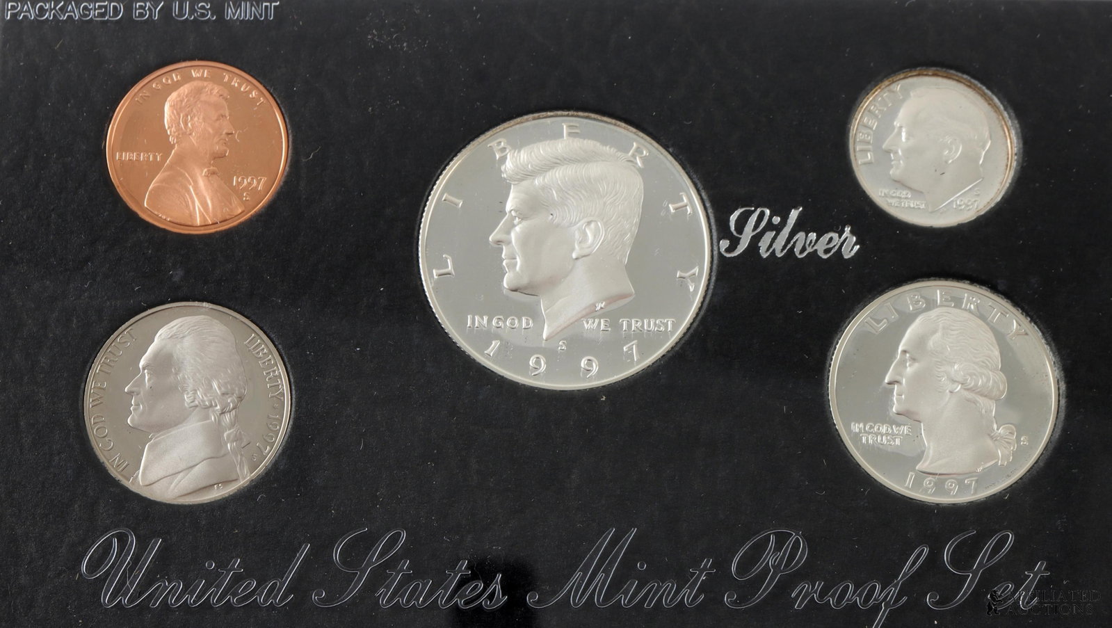 Five (5) 1997 US Silver Coin Proof Set In Box - 4