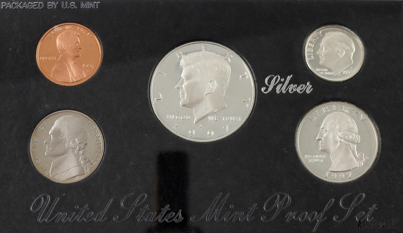 Five (5) 1997 US Silver Coin Proof Set In Box - 6