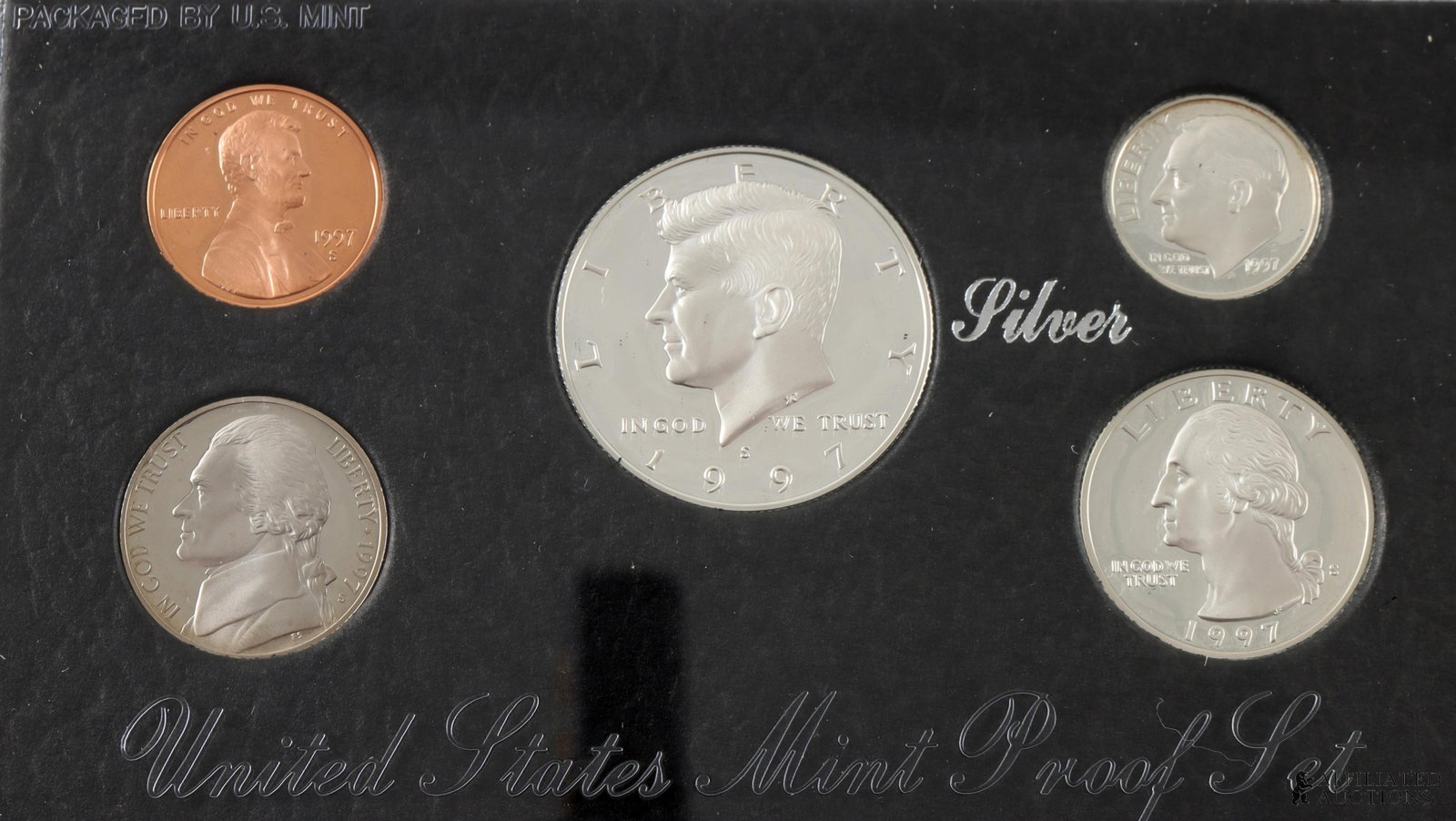 Five (5) 1997 US Silver Coin Proof Set In Box - 7