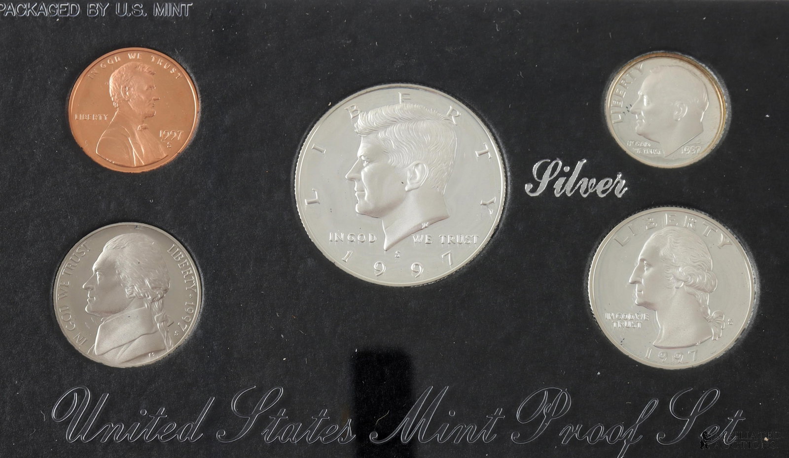 Five (5) 1997 US Silver Coin Proof Set In Box - 3