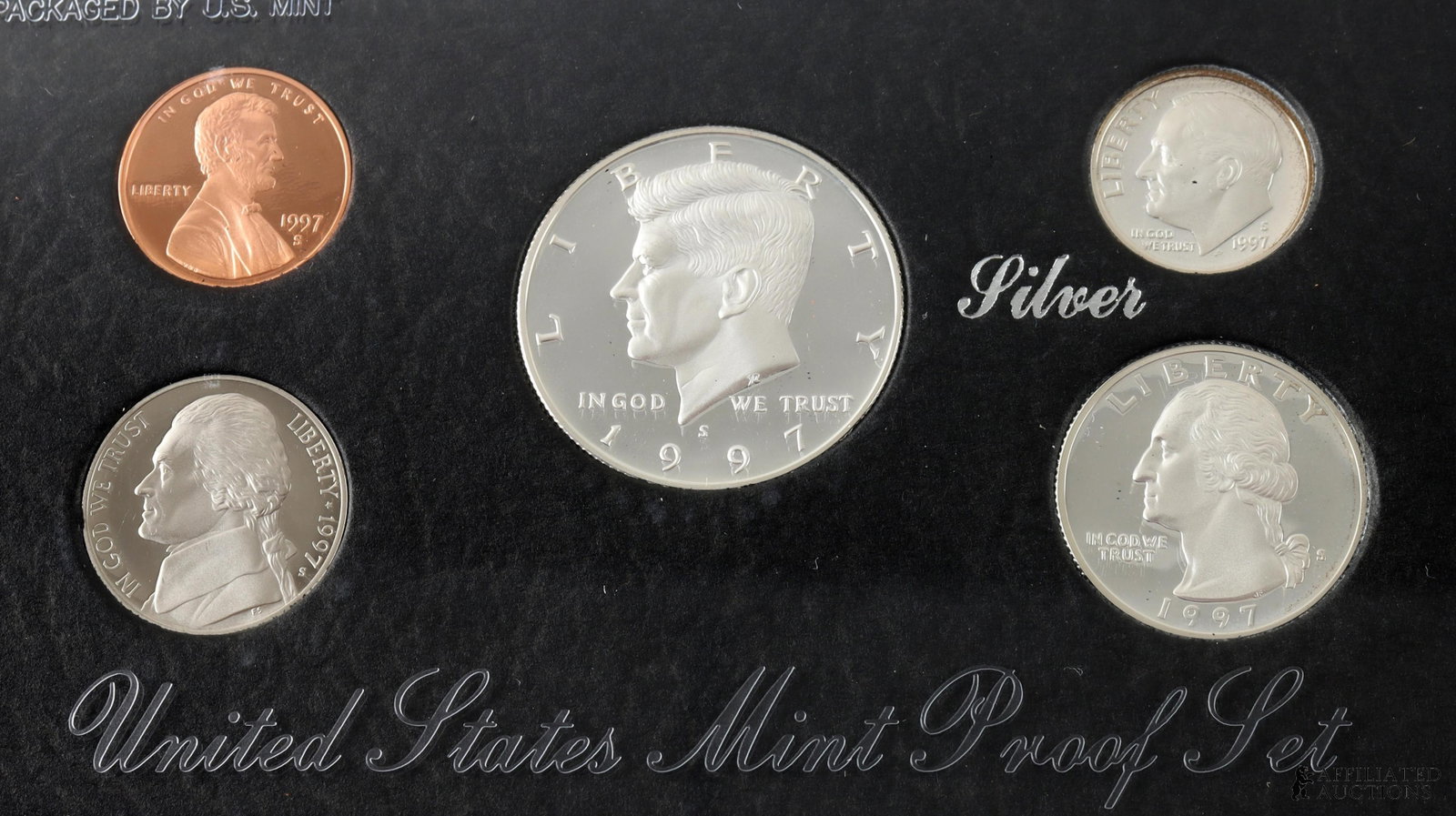 Five (5) 1997 US Silver Coin Proof Set In Box - 4