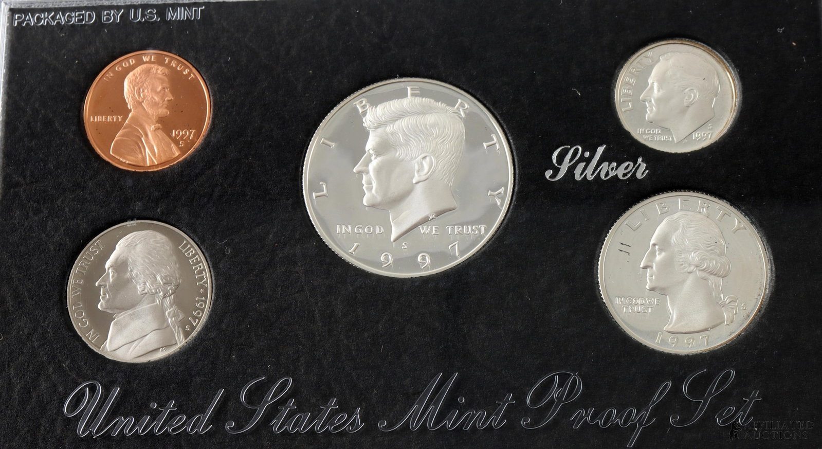 Five (5) 1997 US Silver Coin Proof Set In Box - 6