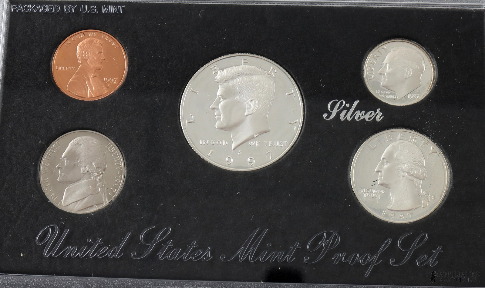 Five (5) 1997 US Silver Coin Proof Set In Box - 7