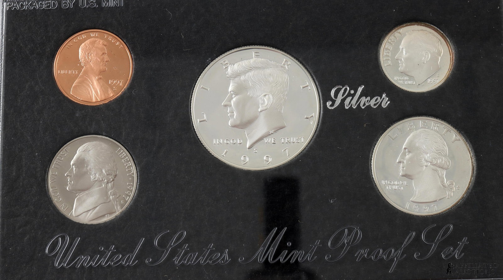 Five (5) 1997 US Silver Coin Proof Set In Box - 3