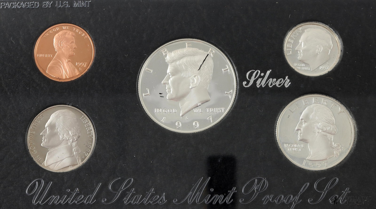 Five (5) 1997 US Silver Coin Proof Set In Box - 4