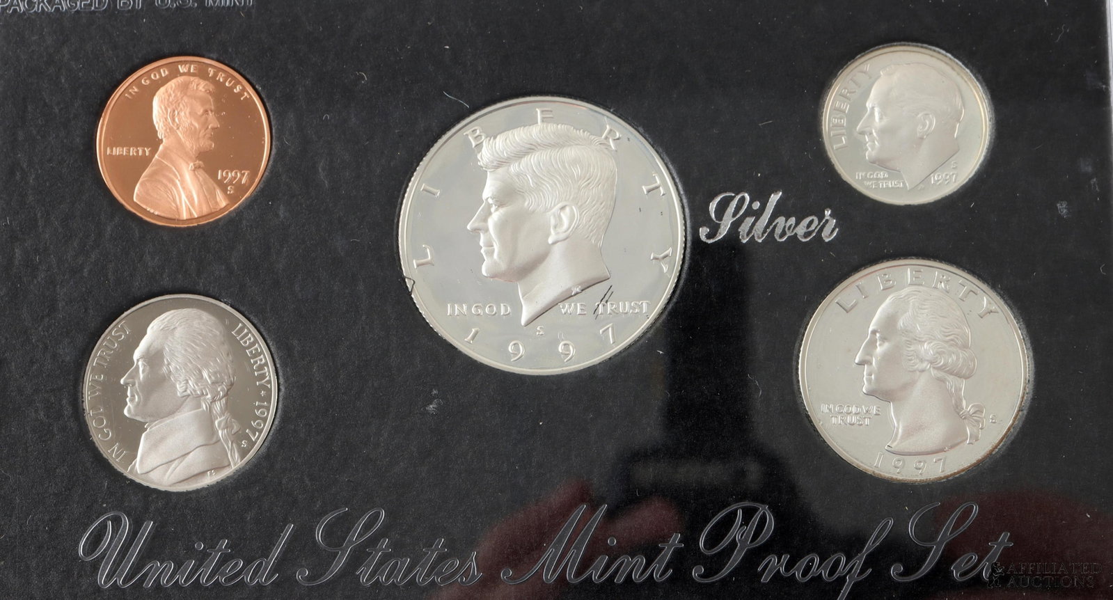 Five (5) 1997 US Silver Coin Proof Set In Box - 6