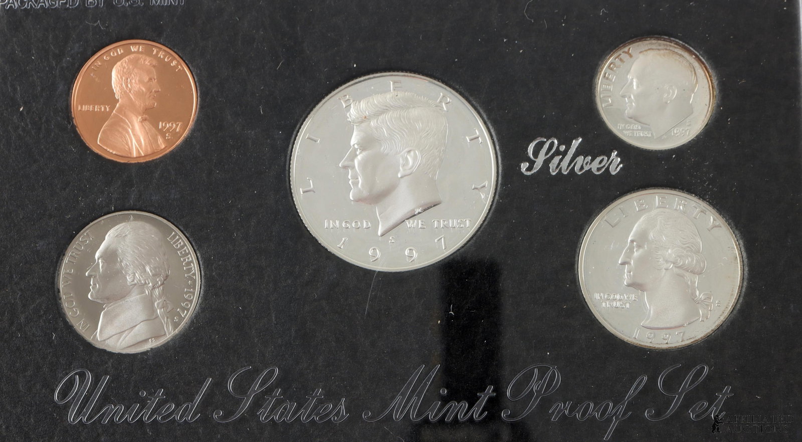 Five (5) 1997 US Silver Coin Proof Set In Box - 7