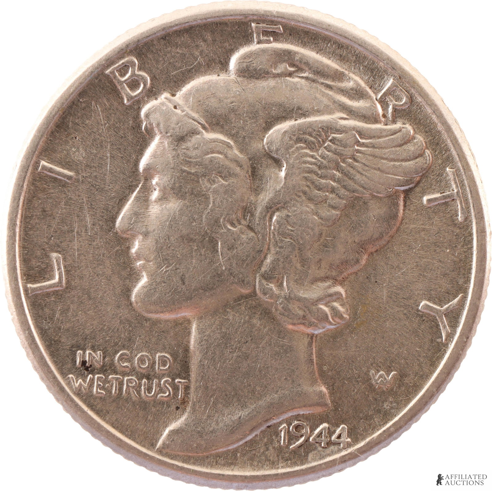1944 Mint Condition Mercury Dime 90% Silver Coin (1 of 2)