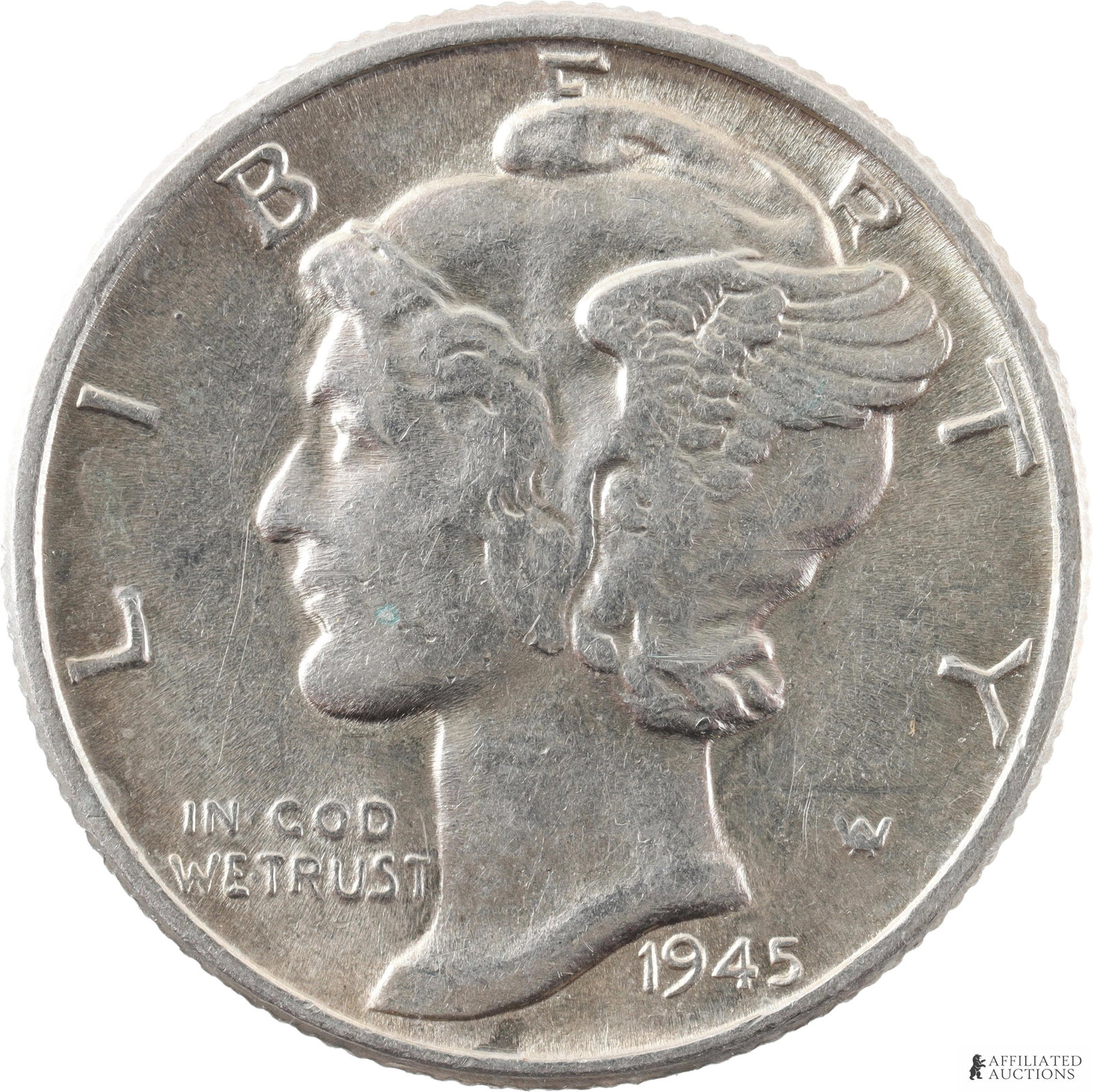 1945 Mint Condition Mercury Dime 90% Silver Coin (1 of 2)