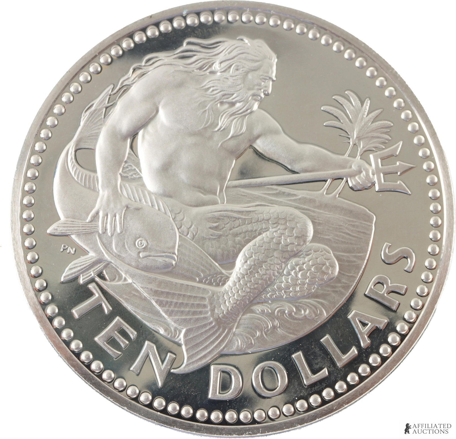 1973 Barbados 10 Dollar Silver Coin (1 of 2)