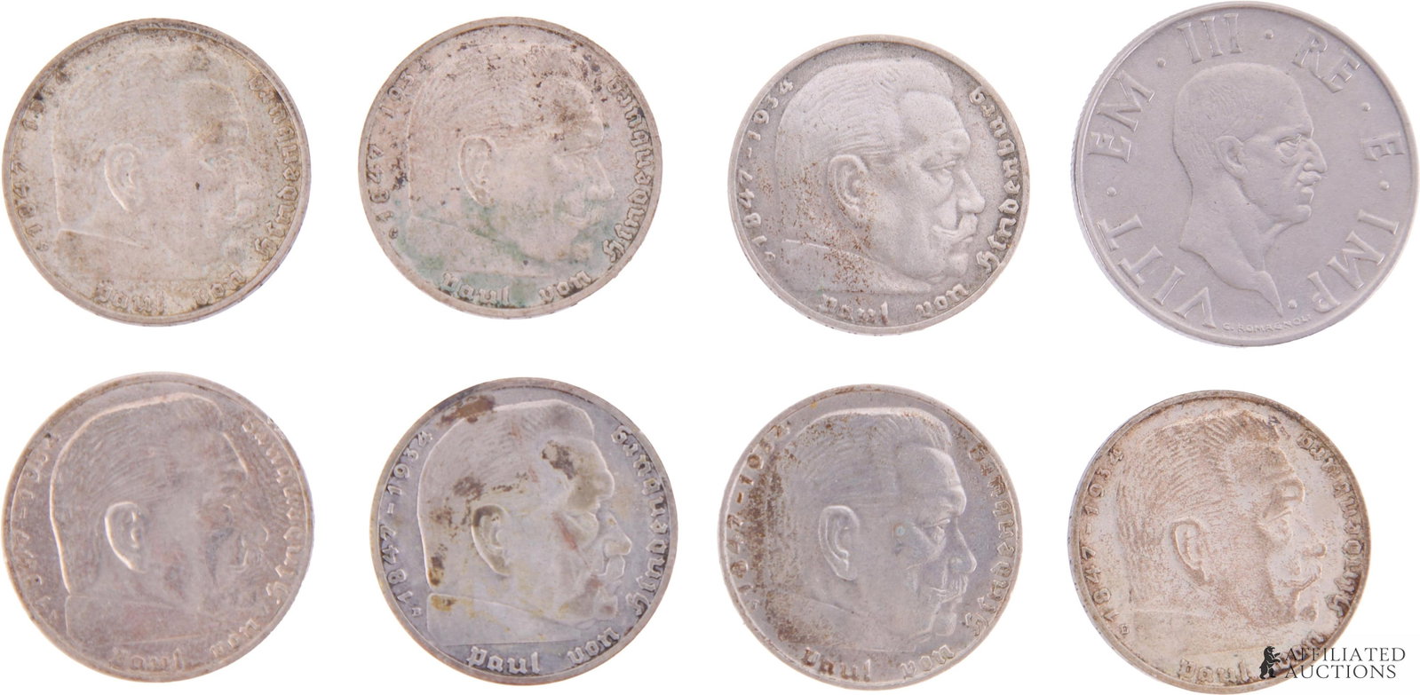Axis Powers Coins Italy and Germany (1 of 2)
