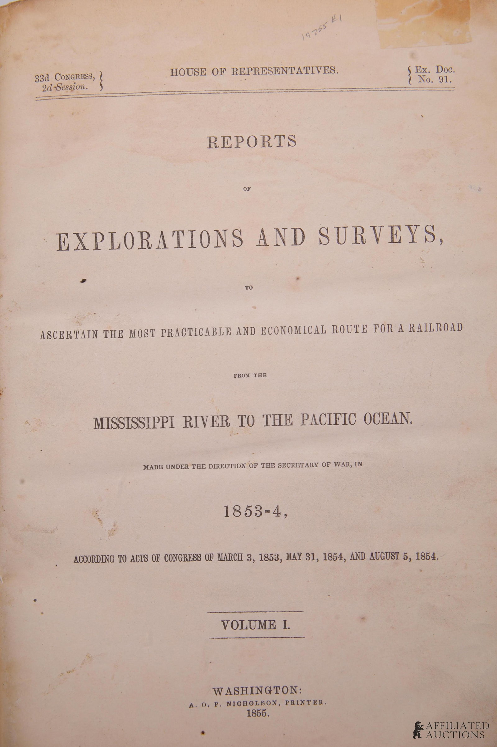 Explorations for a Pacific Railroad 1855 - 3