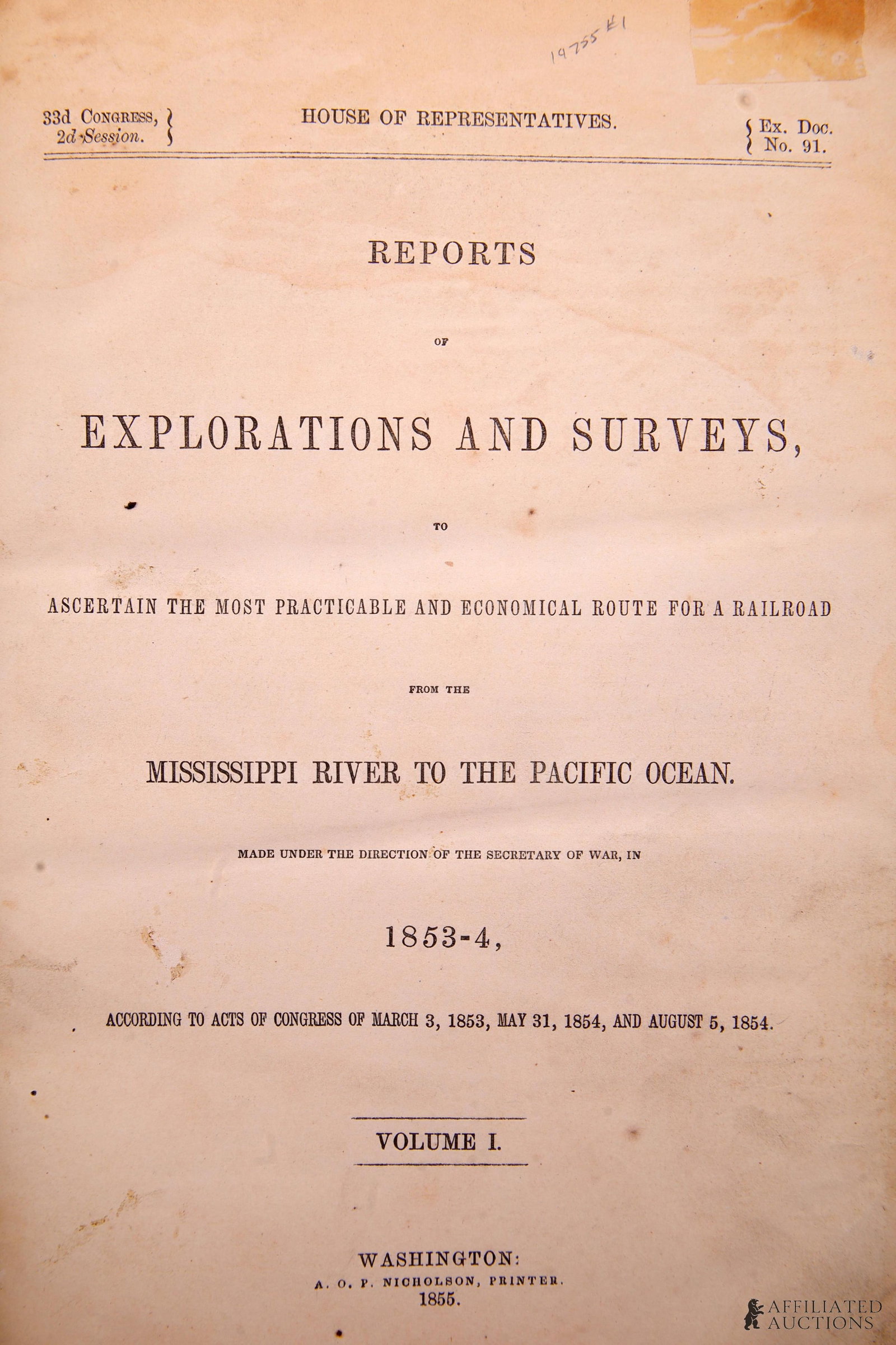 Explorations for a Pacific Railroad 1855 - 4