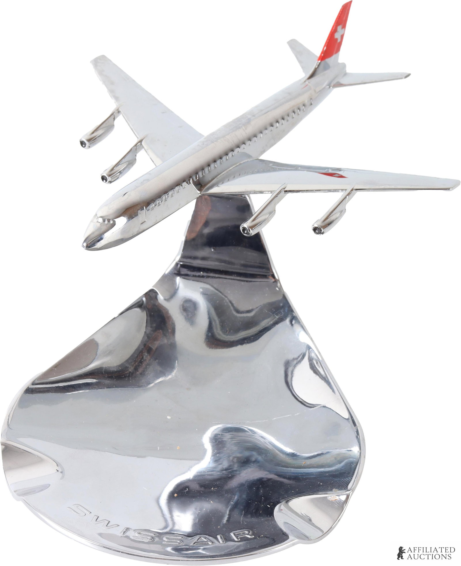 Swiss Air Ashtray With DC-8 Model (1 of 3)
