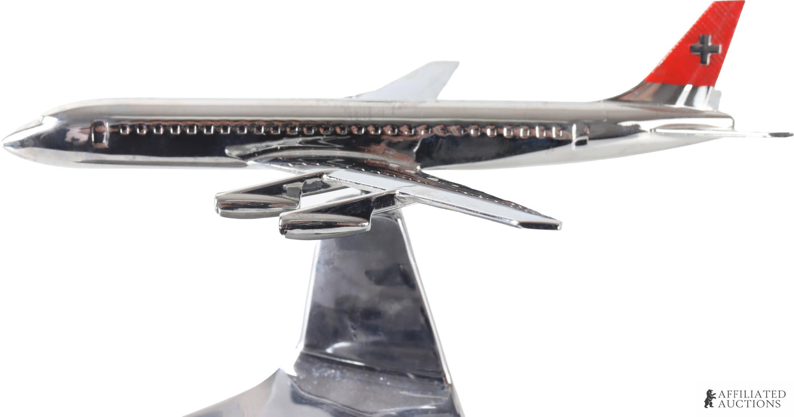 Swiss Air Ashtray With DC-8 Model - 2
