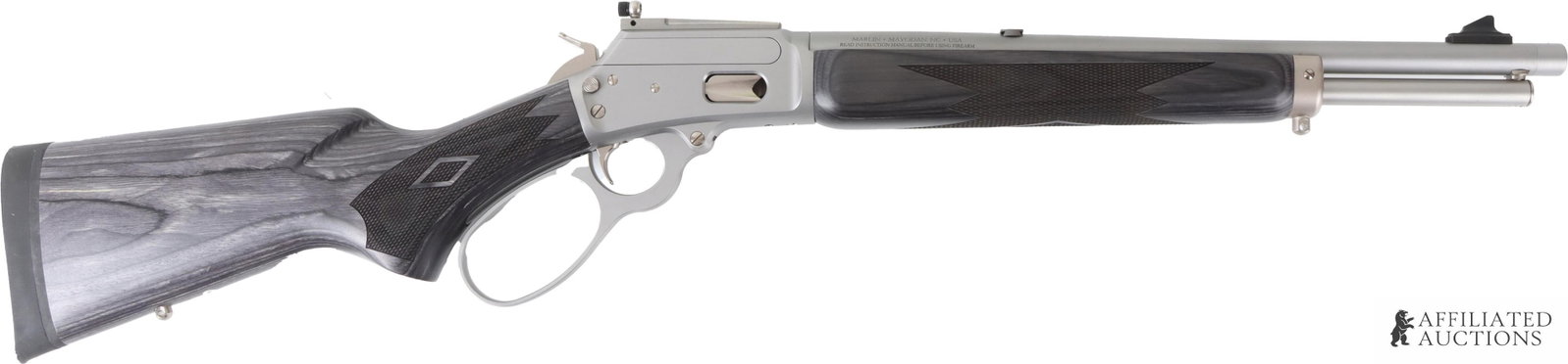 Marlin Trapper Model 1894 10mm AUTO Lever Gun: New in box Marlin Trapper Series Model 1894 lever-action rifle chambered in 10mm Auto. Capacity 10 rounds. Barrel length 16.1 inches. Features Skinner Sights receiver-mounted adjustable peep sight and