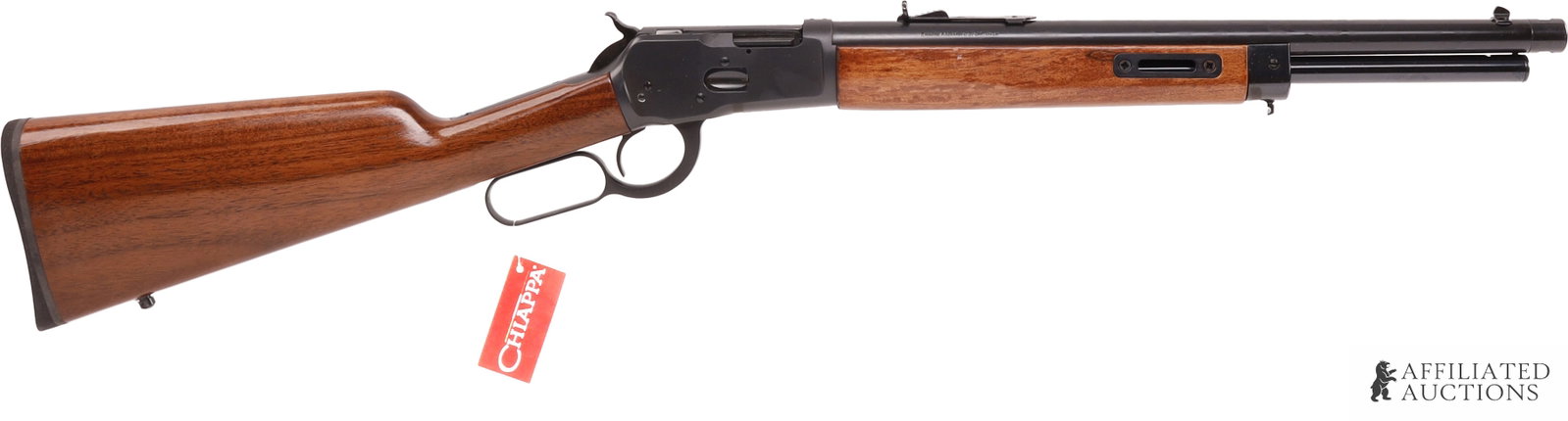 Chiappa 1892 Wildlands .44 Mag Lever-action Rifle: New in box Chiappa Wildlands 1892 CORE lever-action rifle. Barrel length 16.5 inches. Capacity 8+1. Steel receiver and barrel. Hand-oiled walnut stock. Adjustable buckhorn rear sight and fixed blade f