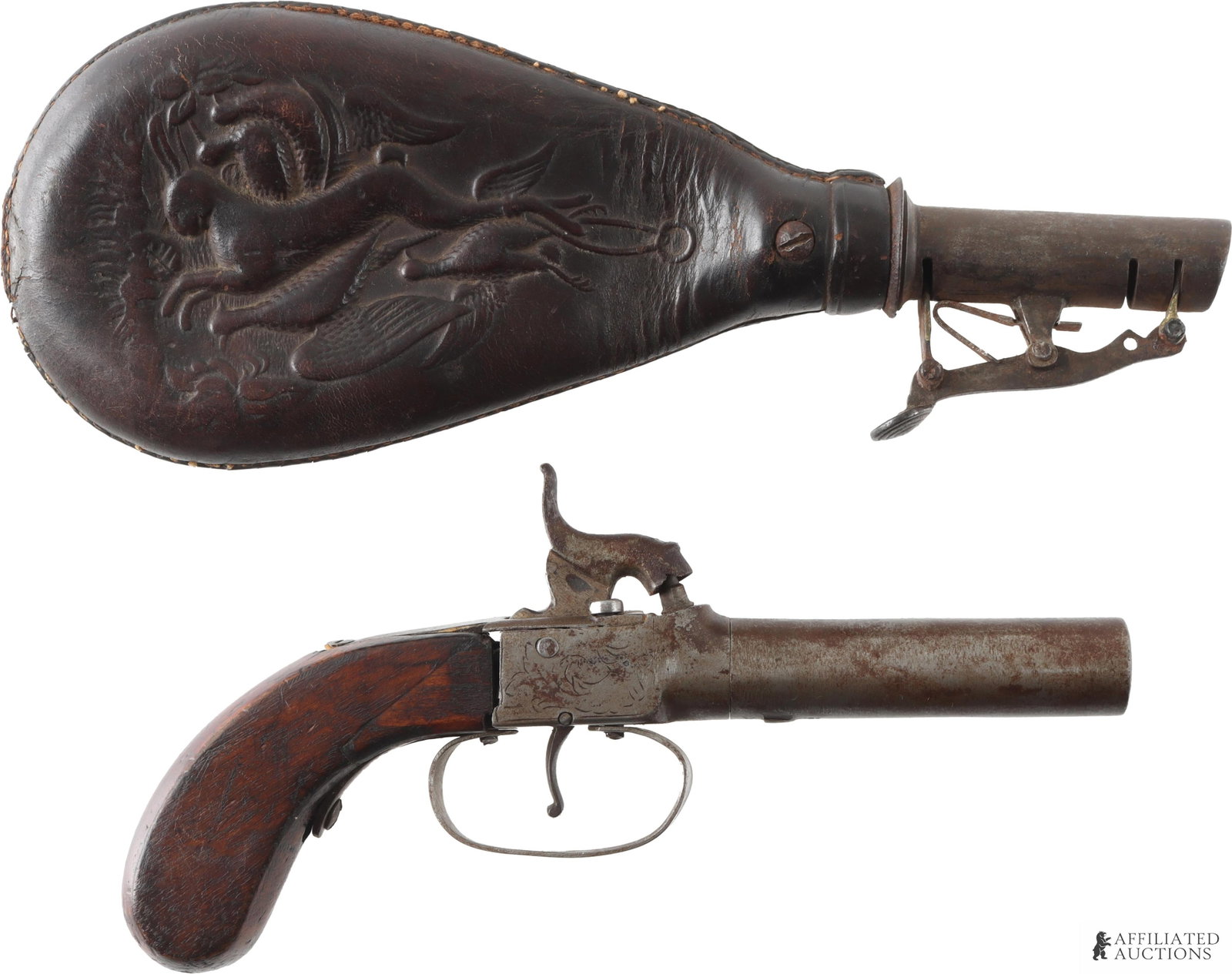 English .45 Cal Center-Hammer Boxlock Pistol (1 of 3)