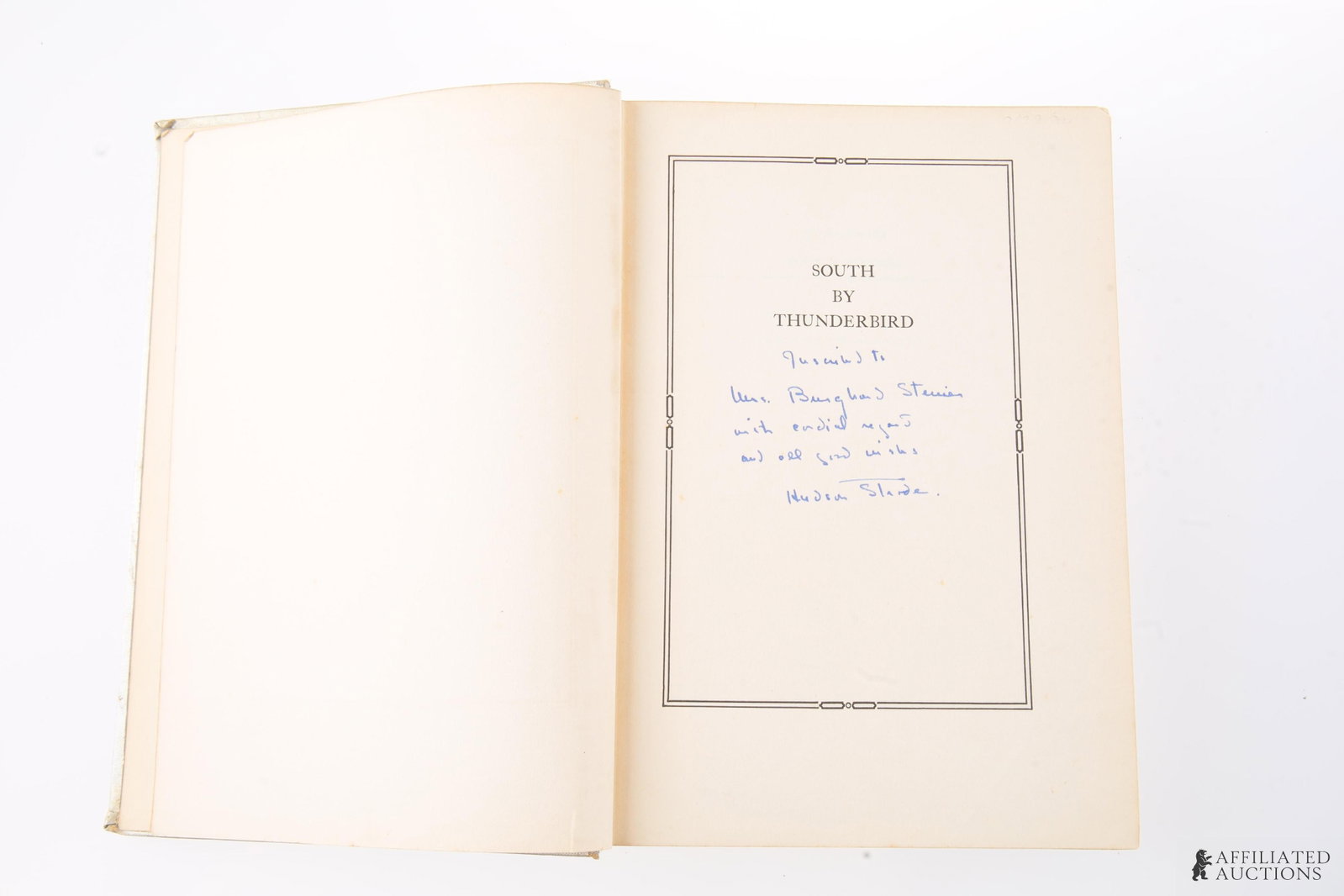 Hudson Strode South By Thunderbird Signed - 4