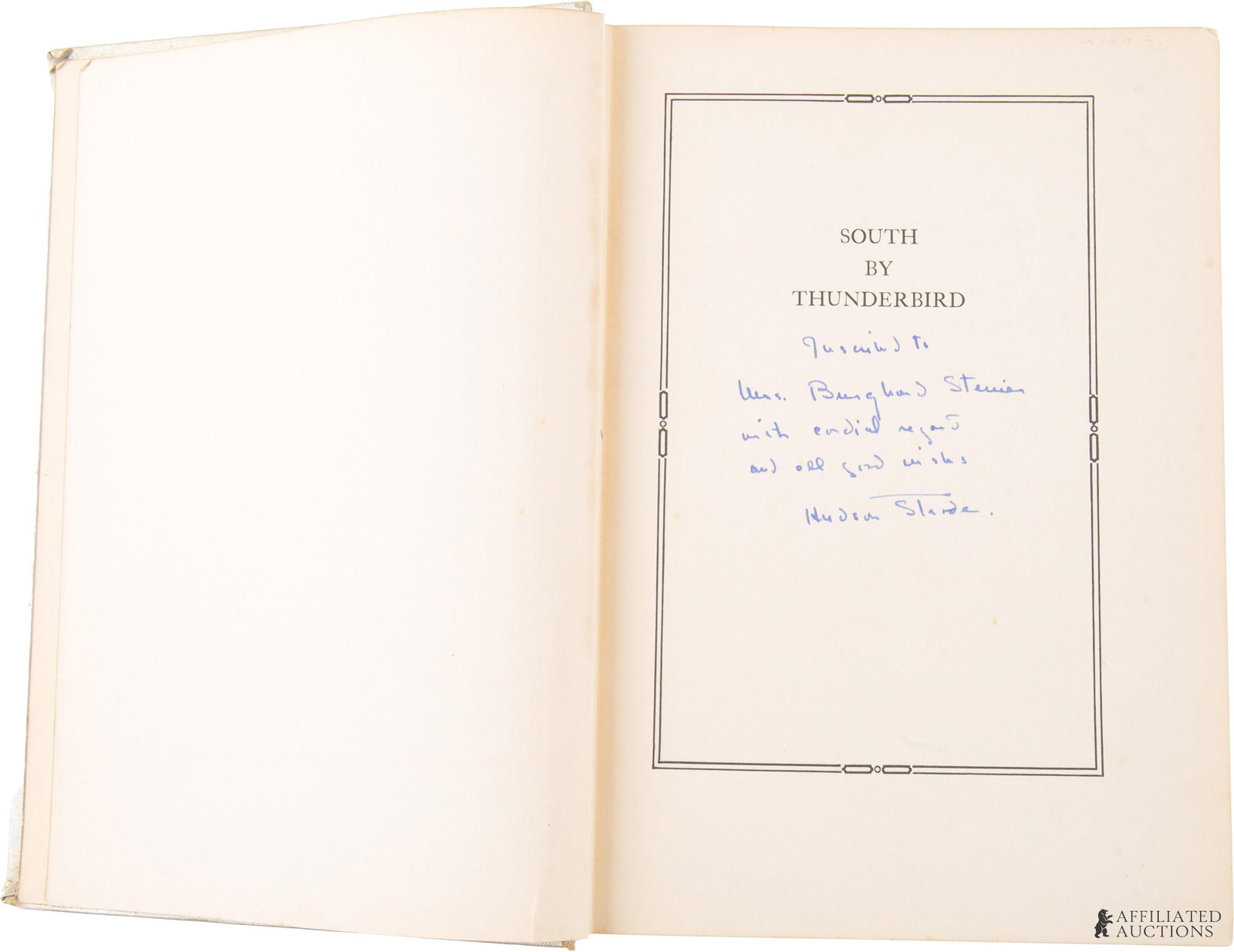 Hudson Strode South By Thunderbird Signed - 5