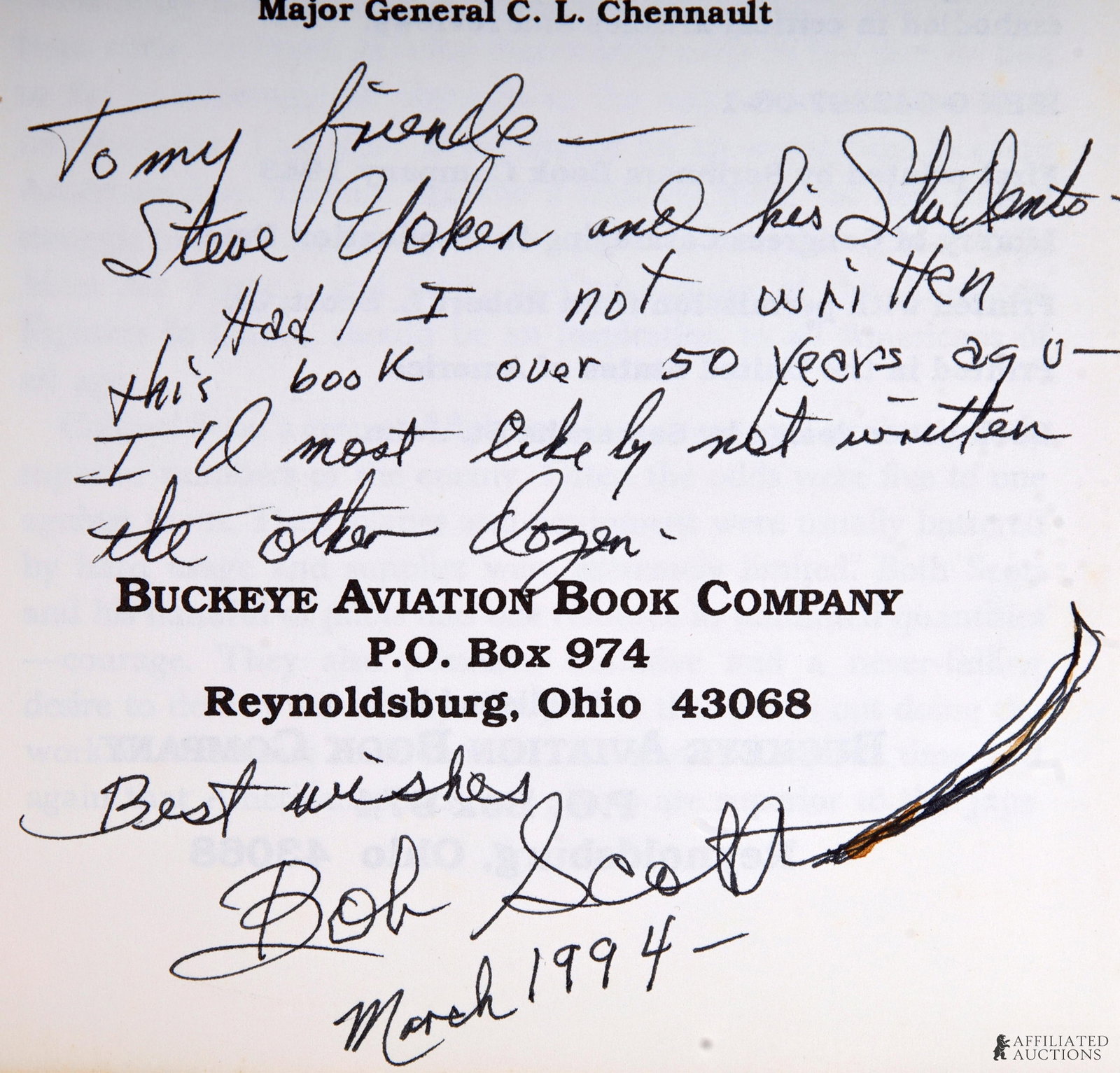 Robert Scott God Is My Co-Pilot Signed - 2