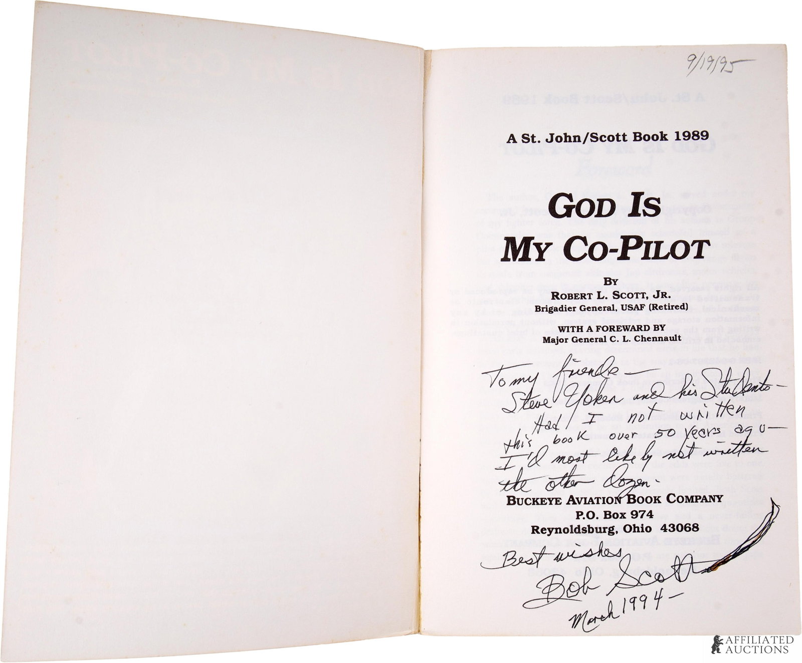 Robert Scott God Is My Co-Pilot Signed - 3