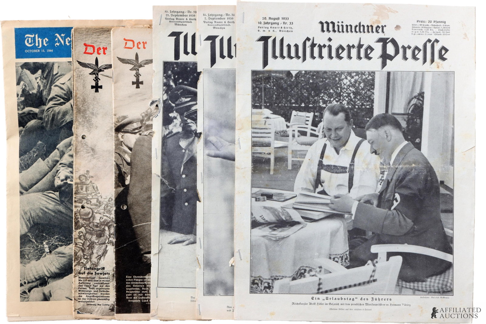 Vintage WWII Newspapers Assorted Lot of Six (1 of 4)