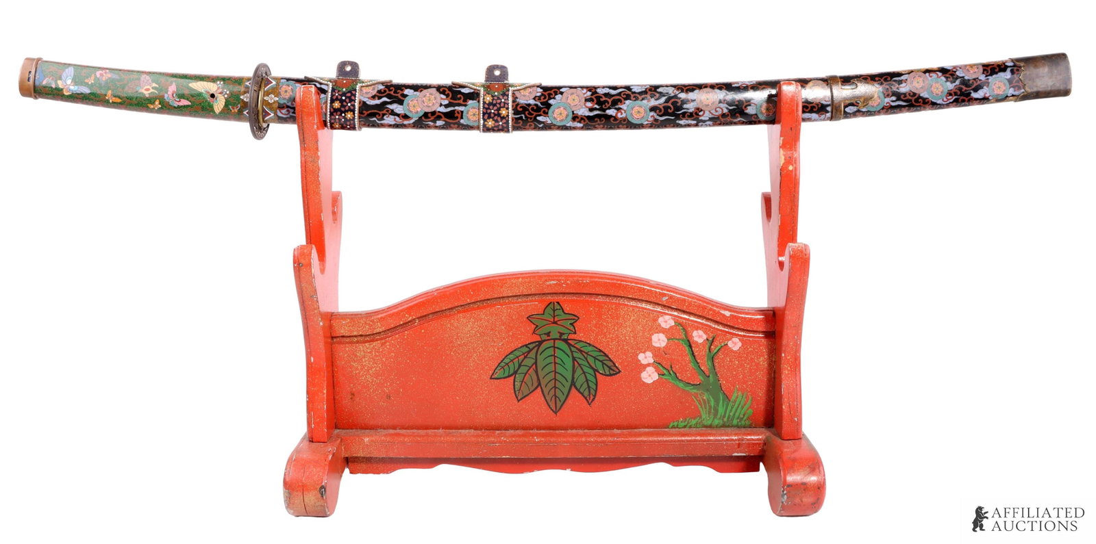 Meiji Era Enamel Presentation Katana (1 of 4)