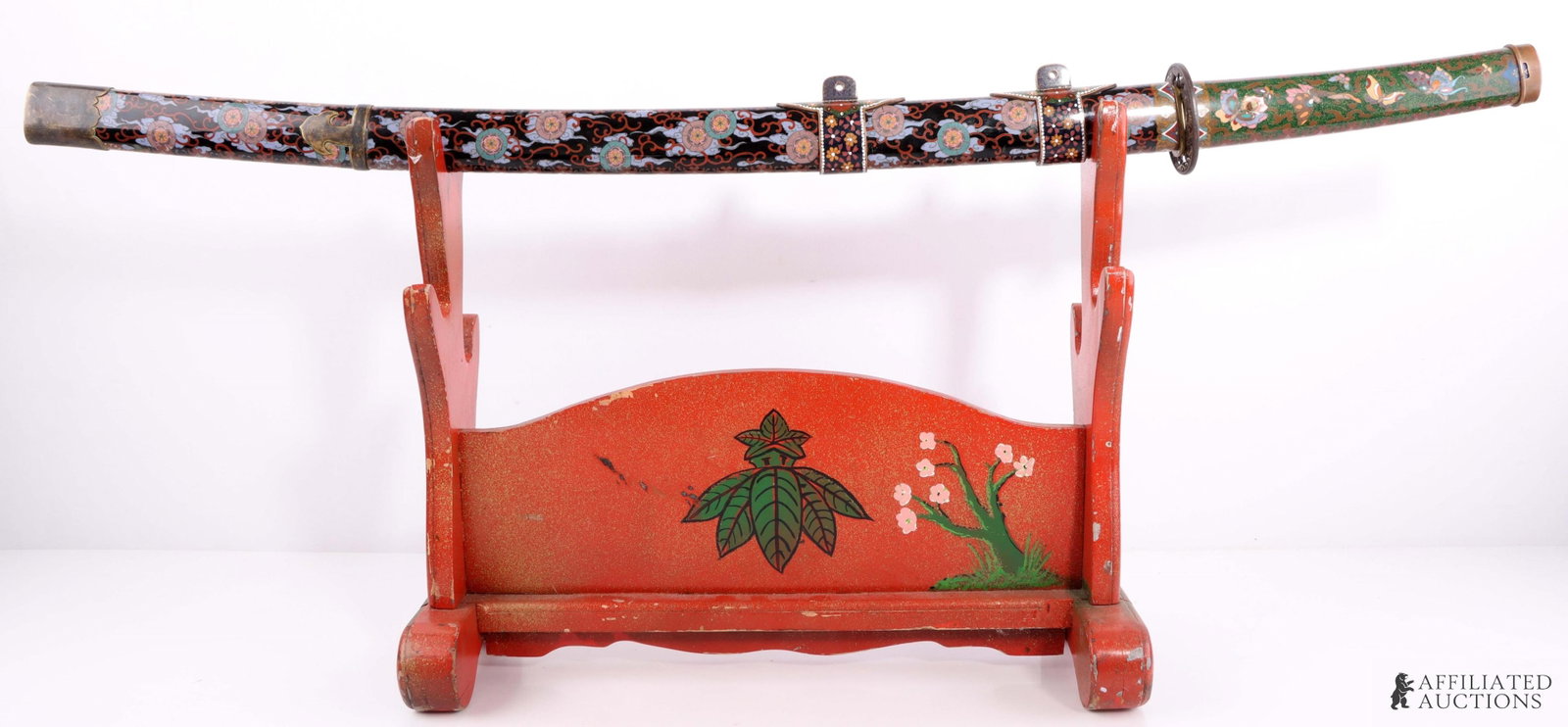Meiji Era Enamel Presentation Katana - 2