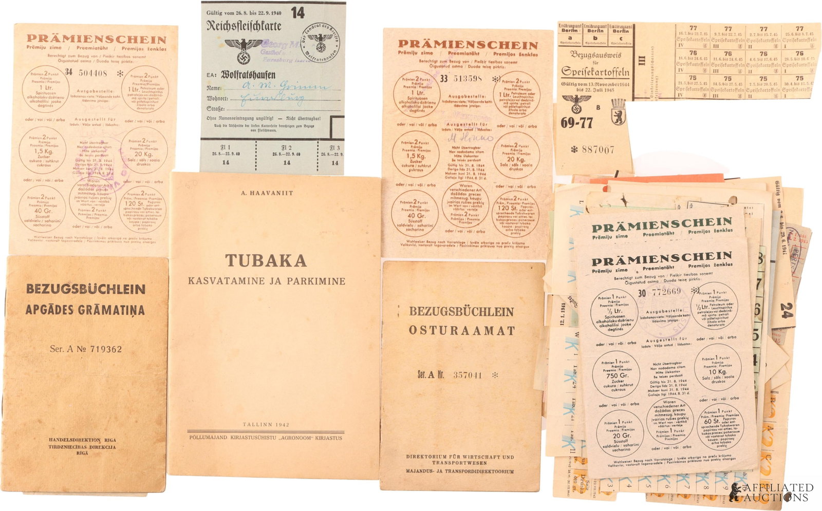 Third Reich Ration Book Personal Collection 63 Pcs (1 of 3)