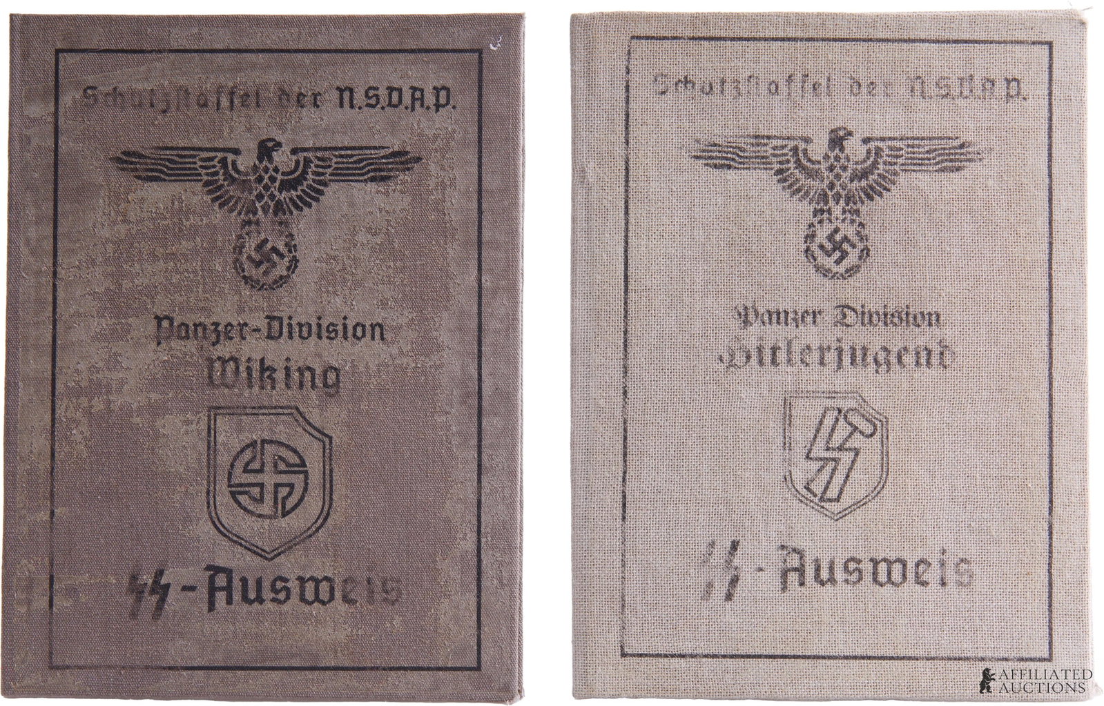 Waffen-SS Panzer Division Soldbuchs Lot of 2 (1 of 4)