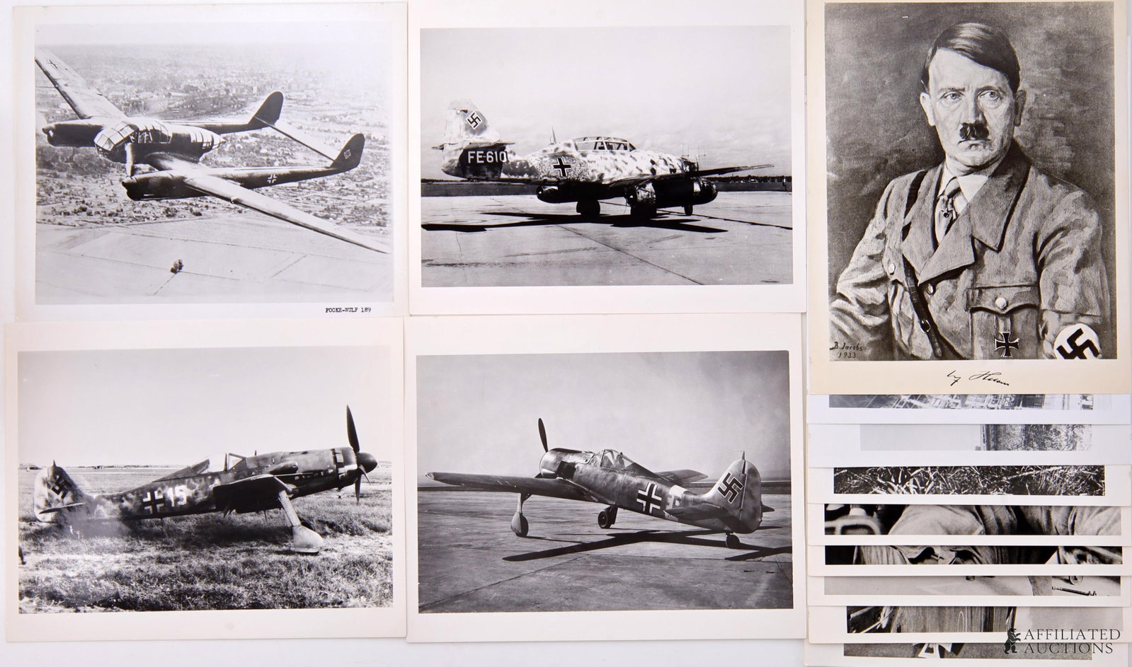 Luftwaffe & Waffen-SS Photo Prints Lot of 13 (1 of 3)