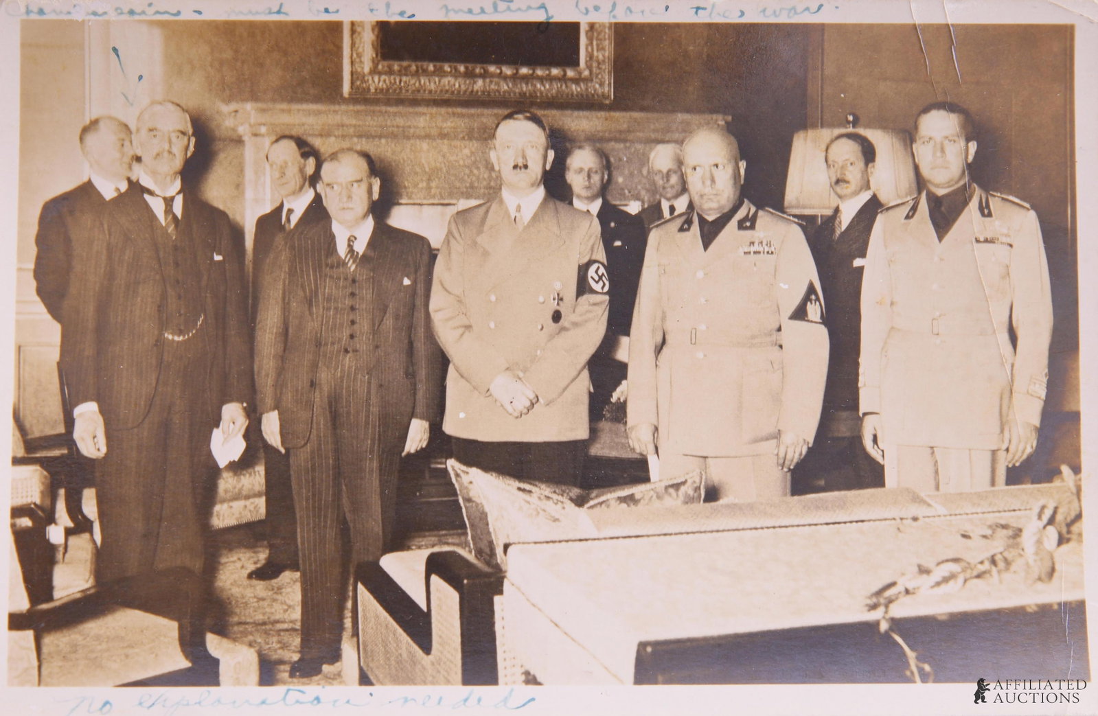 Munich Agreement Post Card. (1 of 2)