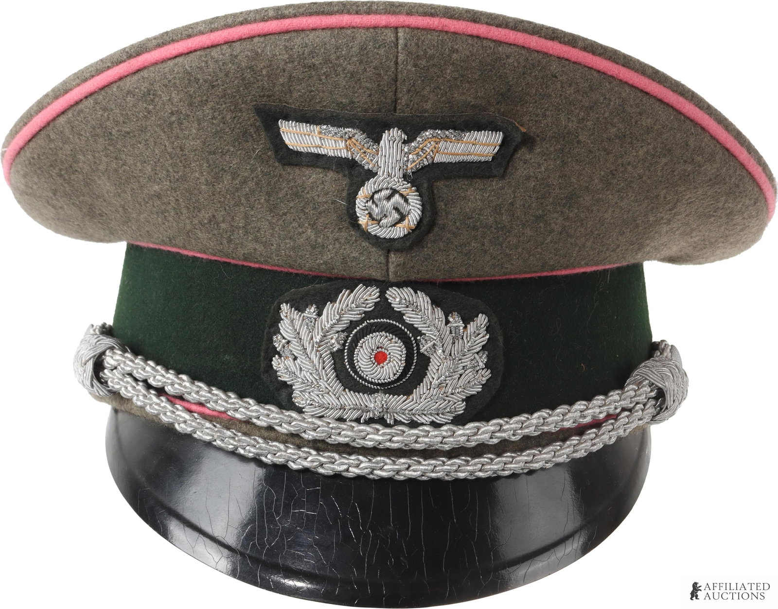 WWII Heer Visor German Third Reich Army Cap Hat (1 of 4)