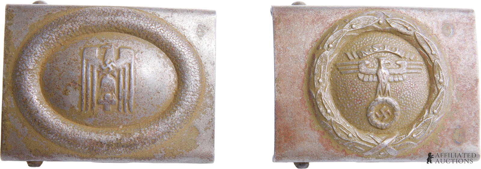 WWII German Red Cross & NSKK Belt Buckle Lot of 2 (1 of 2)
